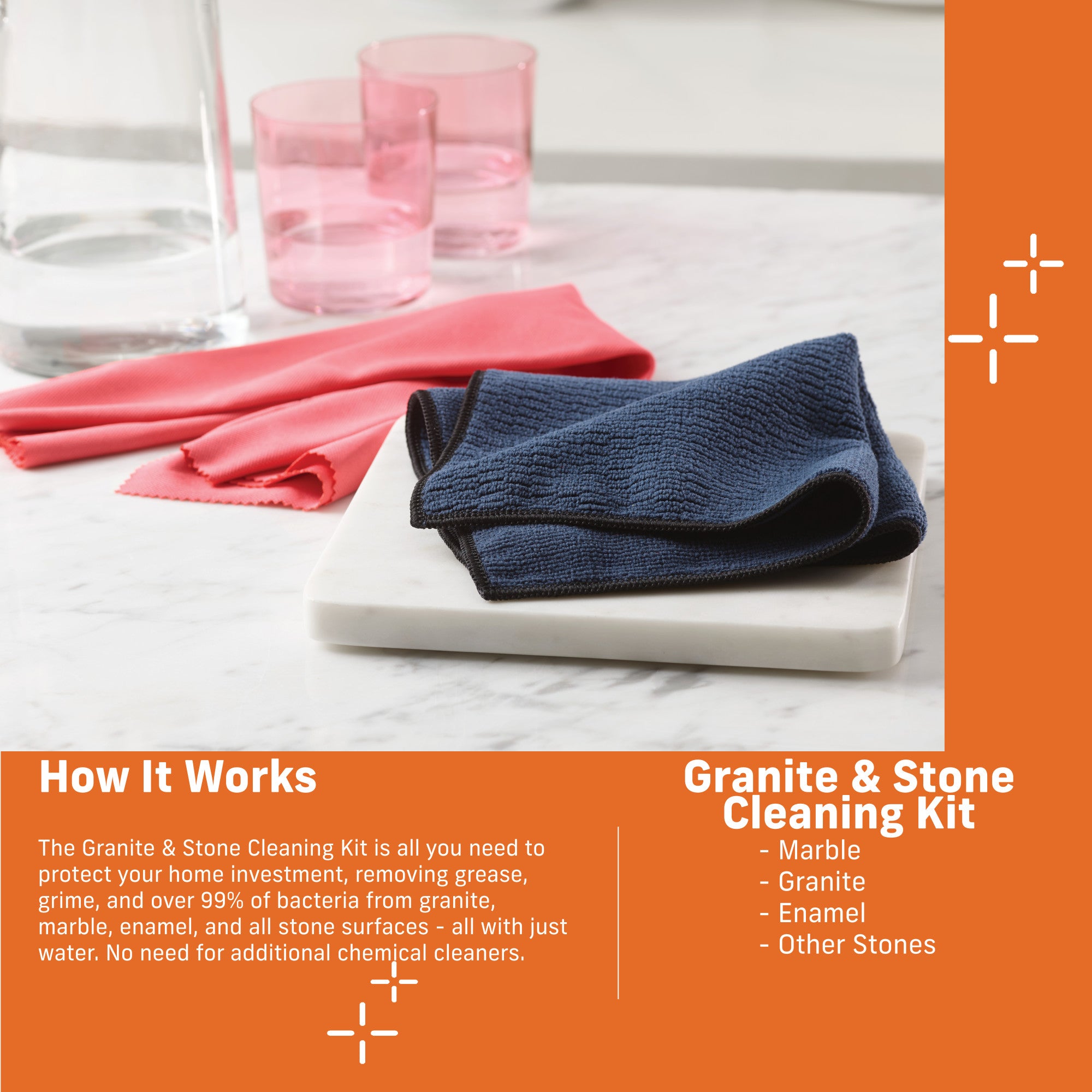 Granite & Stone Cleaning Kit - E-Cloth Inc