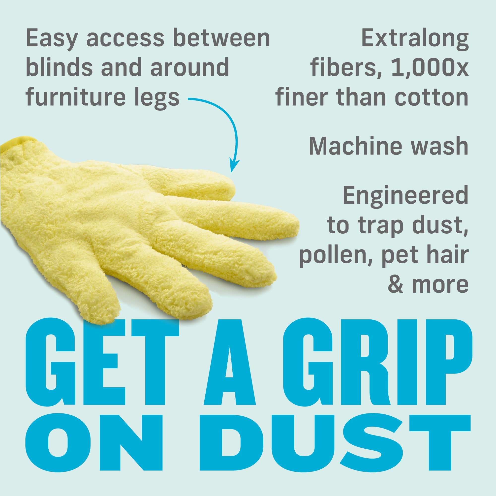 Koufeil Home Disinfection Dust Removal Gloves, Microfiber Dusting Gloves Dusting Gloves for House Cleaning