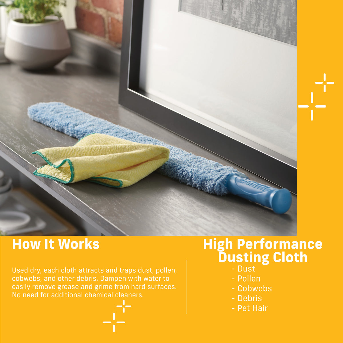 2 Dusting Cloth High Performance Dusting Cloth - E-Cloth Inc